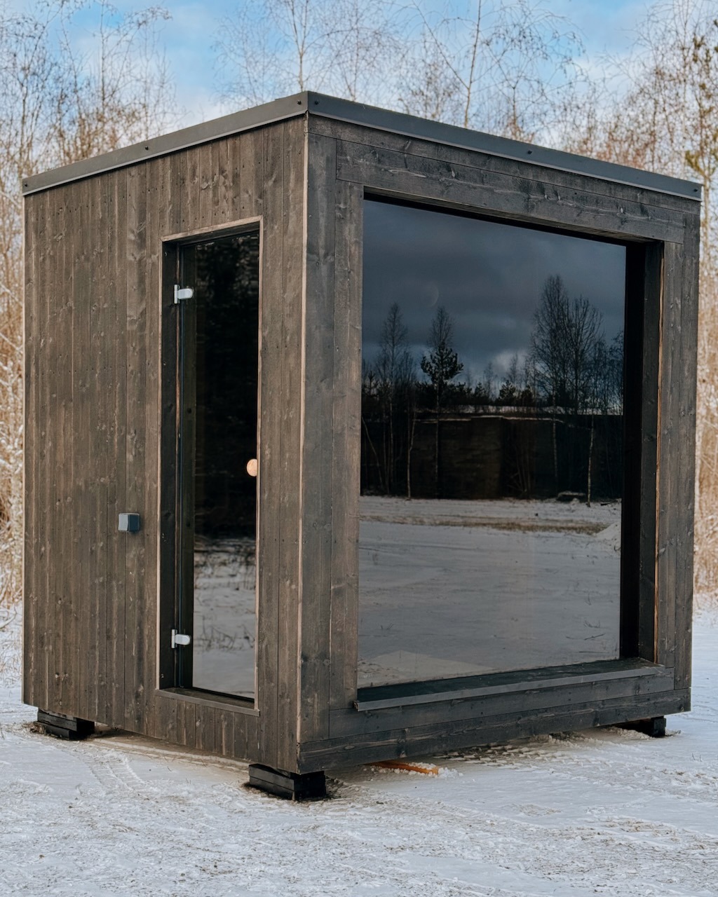 Gartensauna Icelandic Ansicht schräg vorne links