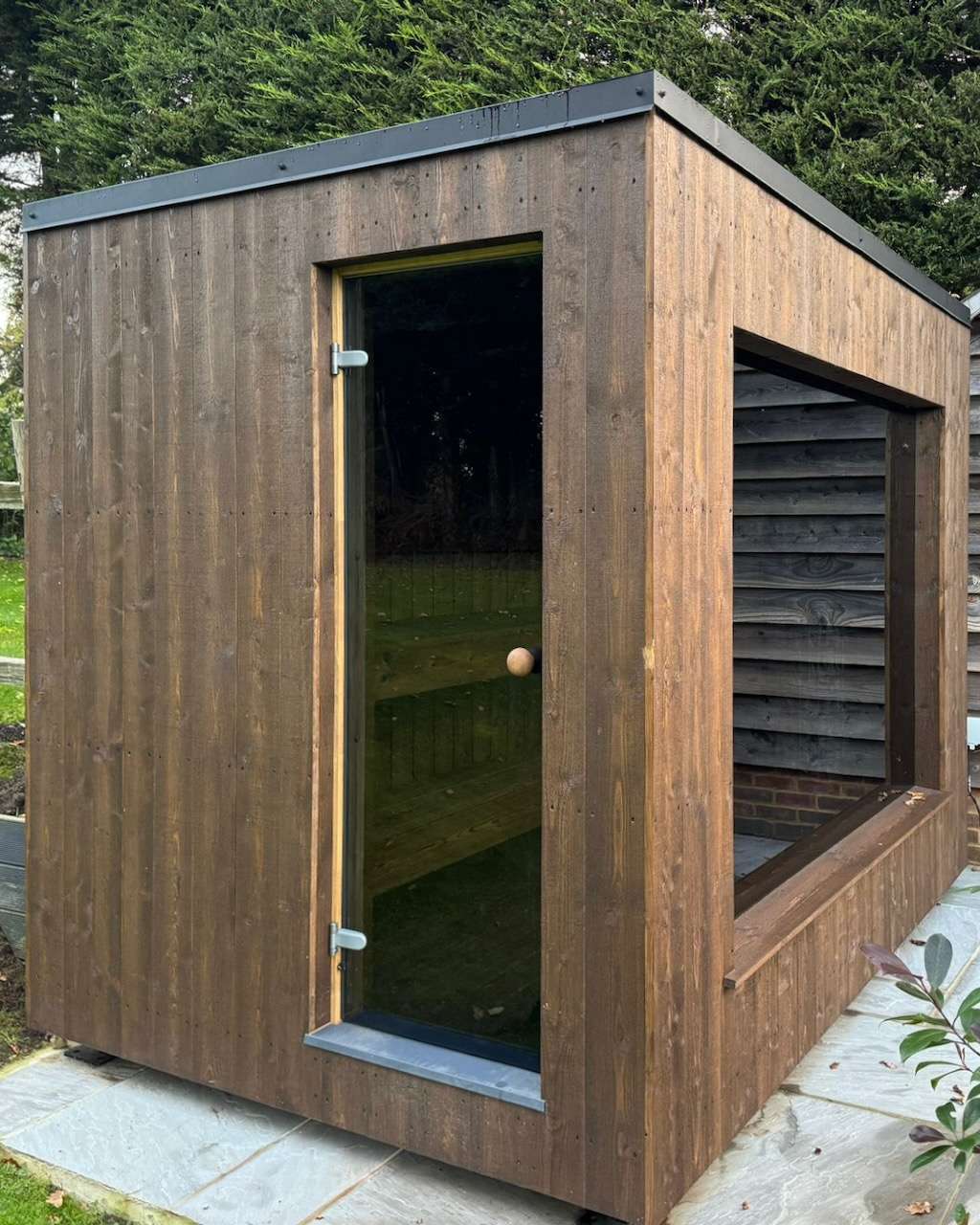 Gartensauna Micro 3M Ansicht links Seite