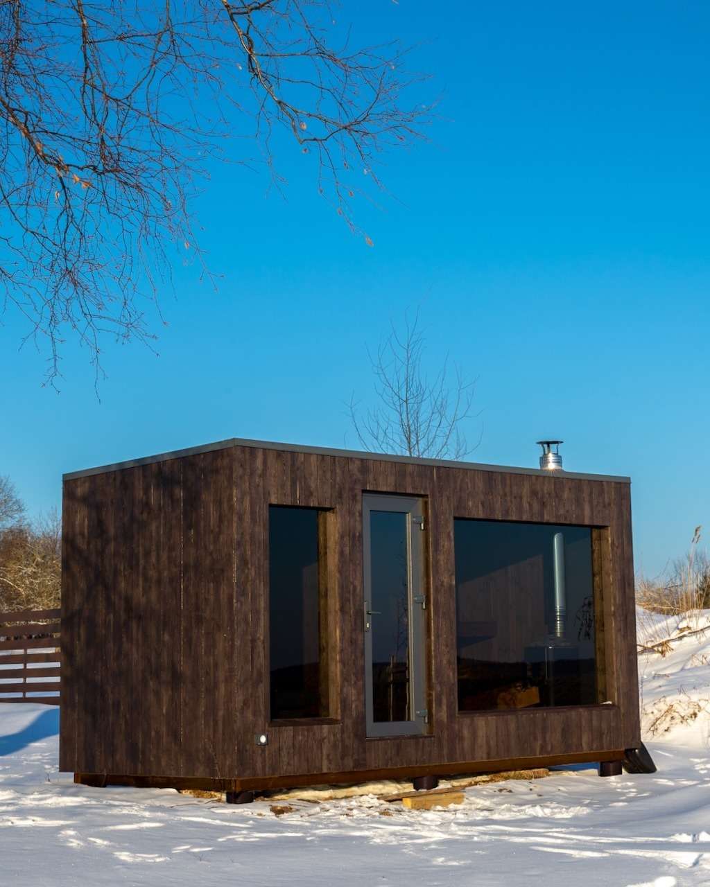 Gartensauna Stretch Ansicht von link