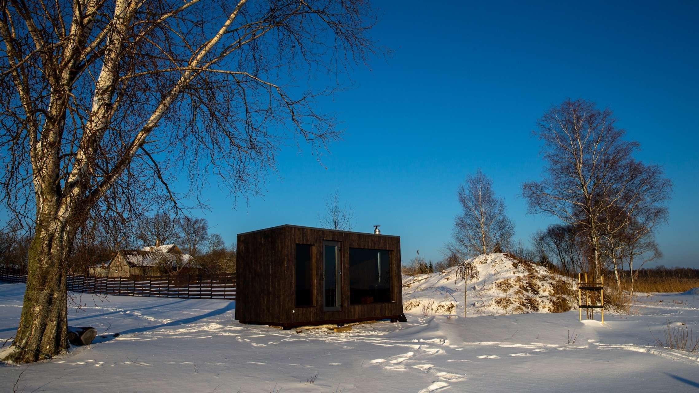 Gartensauna Stretch im Winter