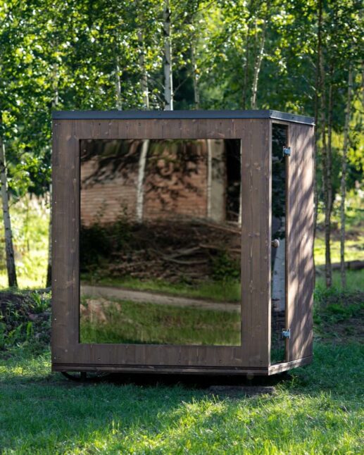 Mini Sauna Therma S Ansicht Vorne Tür rechts h45