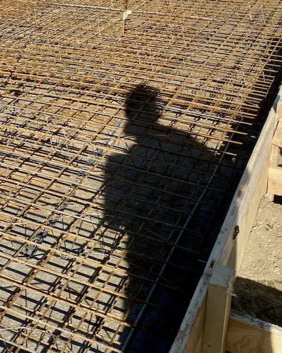 Gartensauna Betonfundament Armierung
