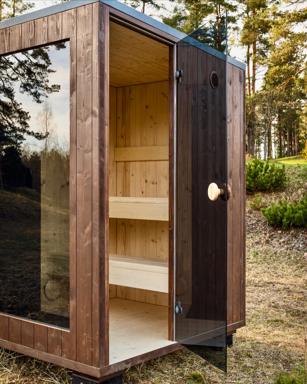 Mini Sauna fuer Balkon Terrasse oder HInterhoefe – ManoKin Mini Sauna für Balkon, Terrasse oder HInterhöfe