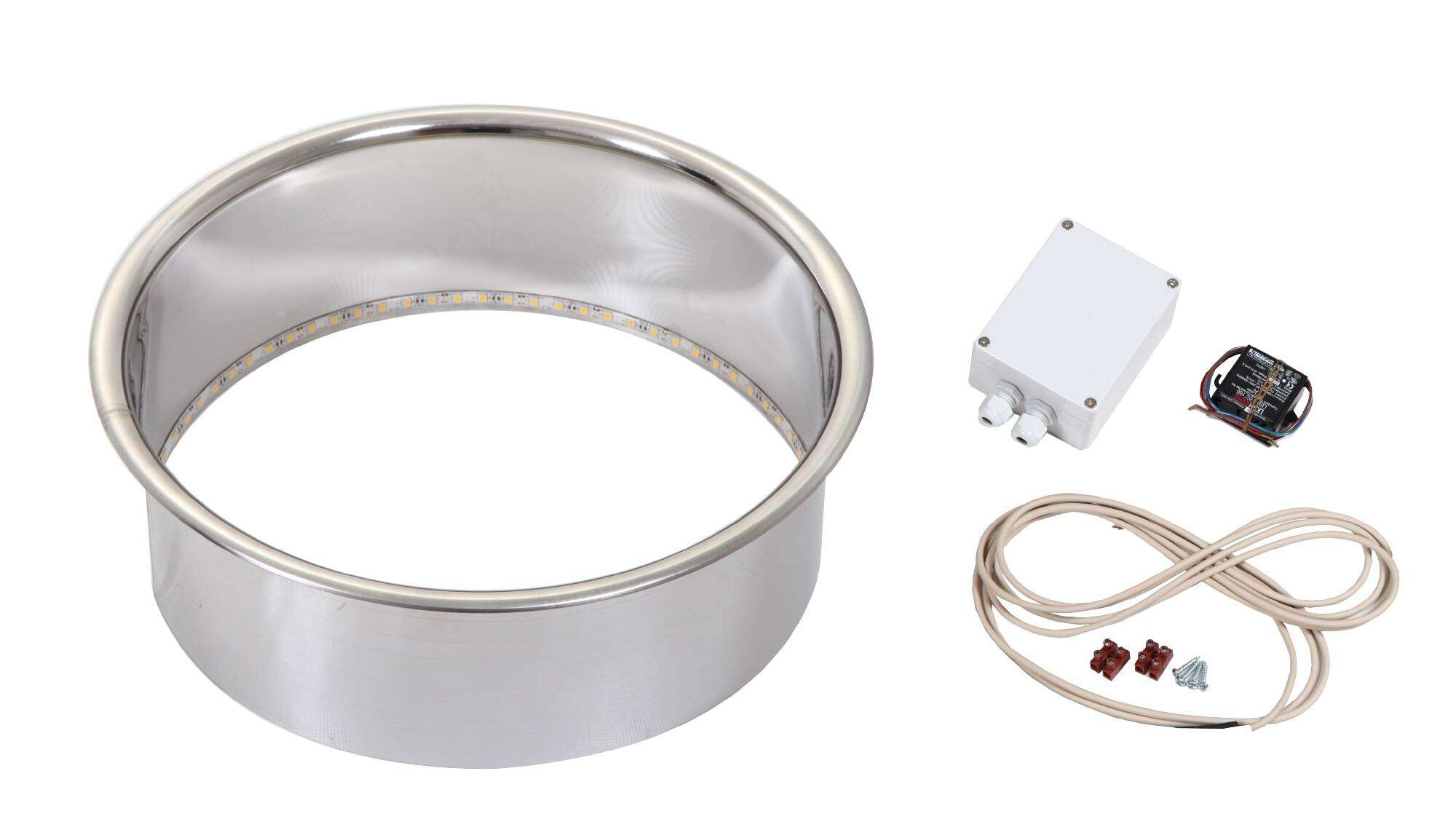 Harvia Cilindro Einbaurahmen Flange beleuchtet mit LED HPC2L