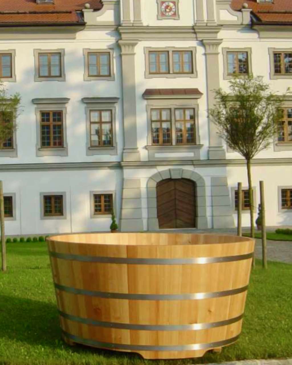 Holzbottich Tauchfass ohne Innenleben 2 m heimische Lärche