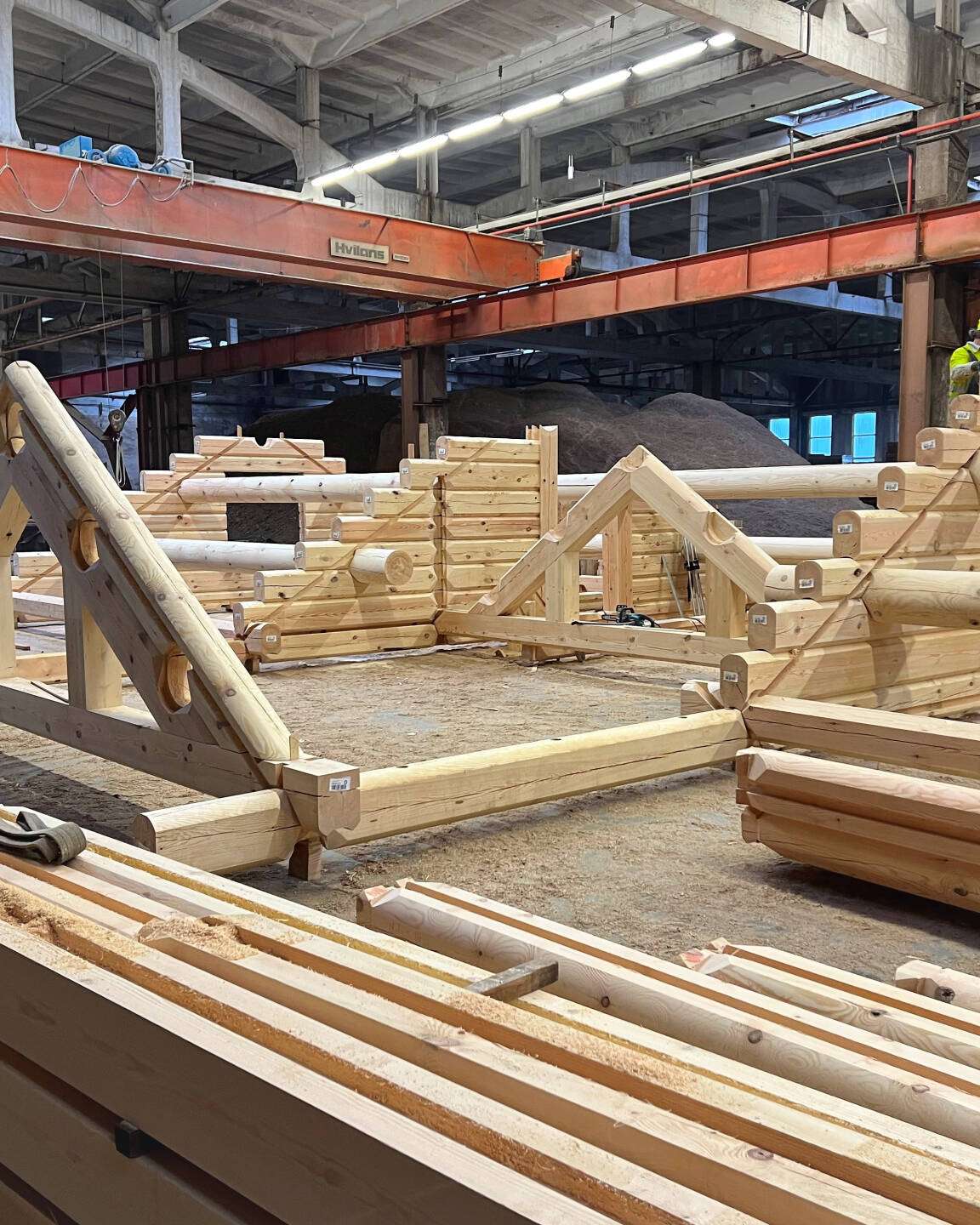 Blockhaus Eko Nams Produktionshalle