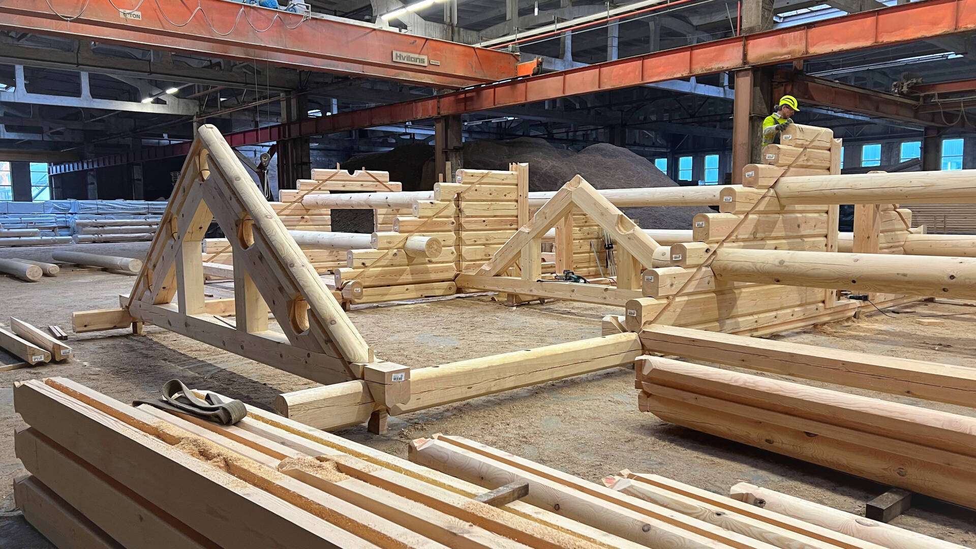 Blockhaus Eko Nams Produktionshalle