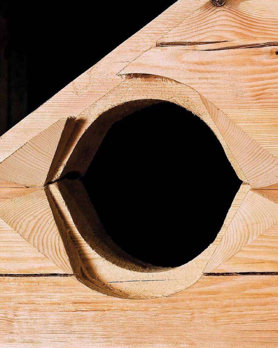 Blockhaus Pfetten Sparrenverbindung