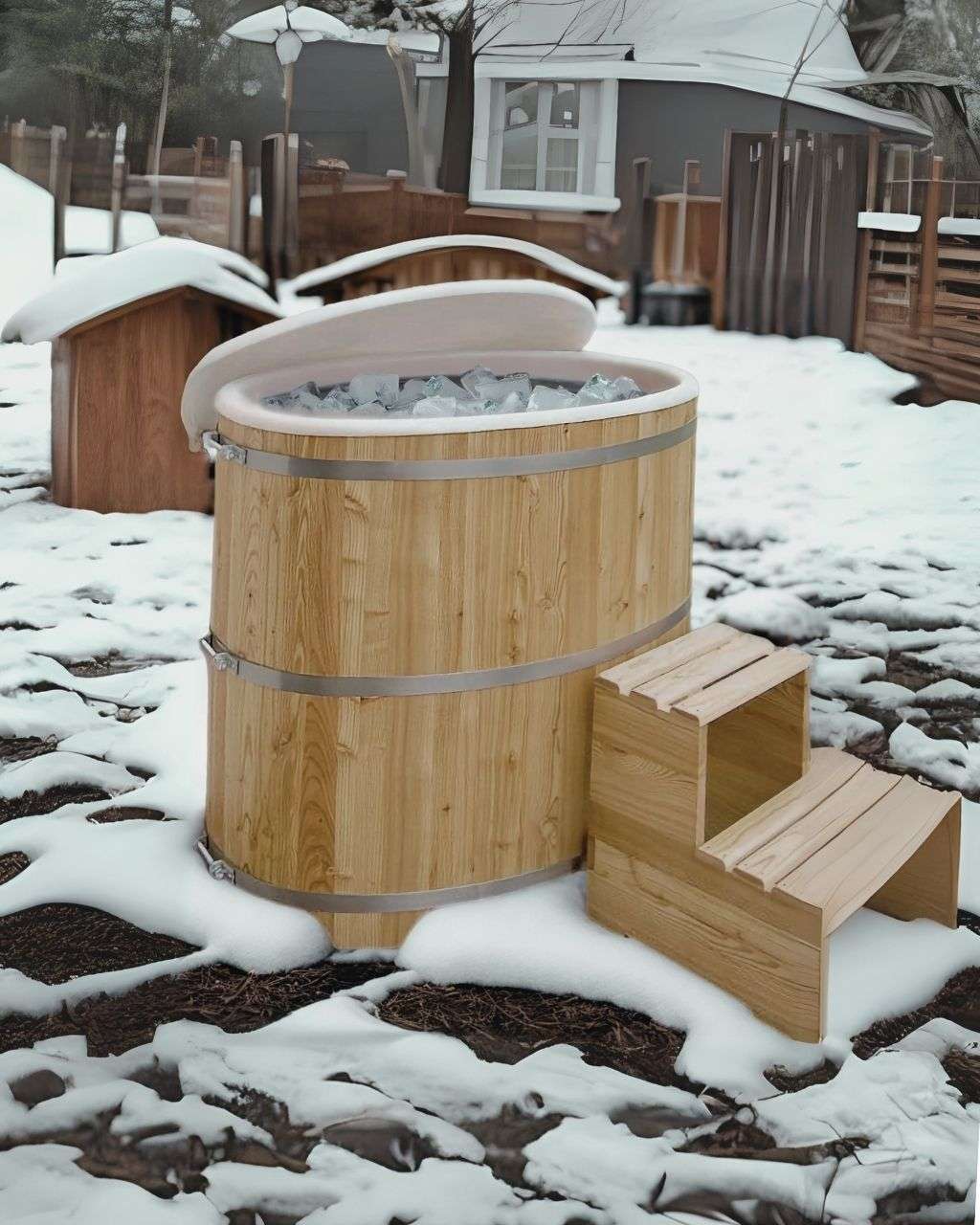 Sauna Tauchbecken für Sauna Eisbaden Kältebecken Winter