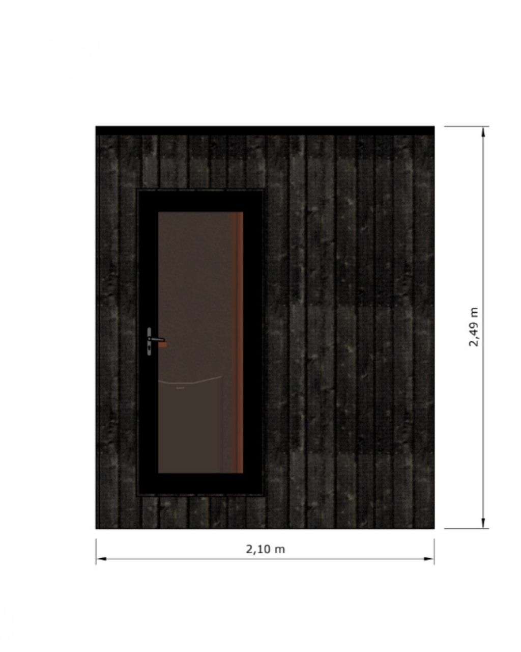 Aussensauna mit Vorraum Ansicht Eingangstuer – ManoKin Außensauna mit Vorraum Ansicht Eingangstür