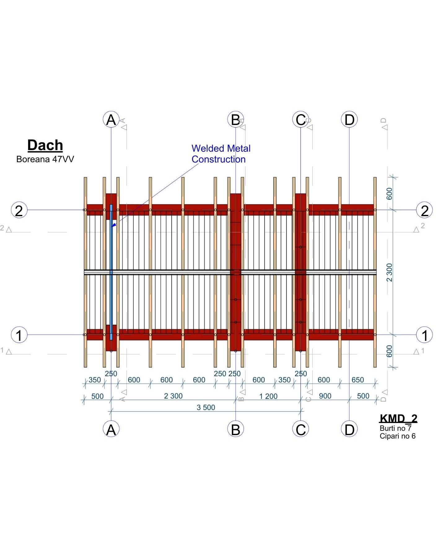 Boreana 47VV Dachkonstruktion