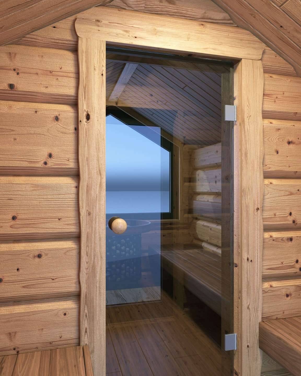 Boreana 47VV Innenansicht Vorraum mit Saunatür