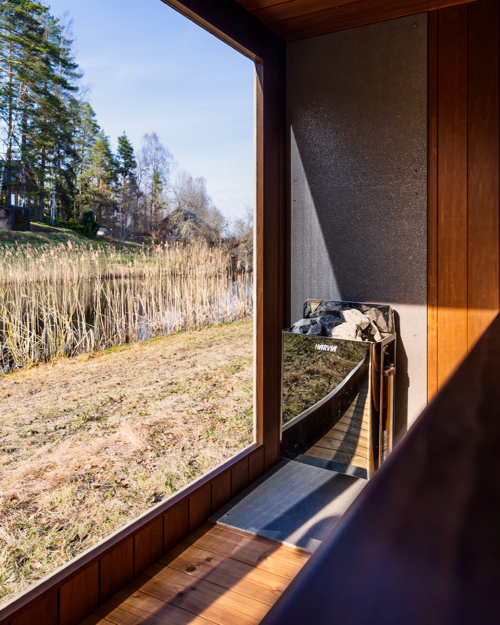 Therma Premium L Sauna selber bauen mit grosser Panoramascheibe – ManoKin Therma Premium L Sauna selber bauen mit großer Panoramascheibe