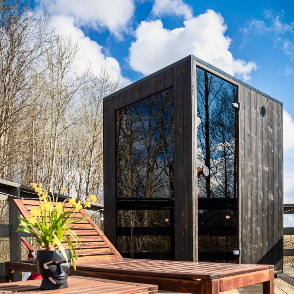 Therma Premium S Mini Sauna 2 Personen fuer Balkon uai – ManoKin Mini Sauna für 2 Personen für Balkon, Terrasse