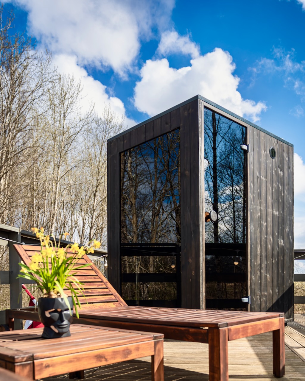 Therma Premium S Mini Sauna 2 Personen fuer Balkon – ManoKin Mini Sauna für 2 Personen für Balkon, Terrasse